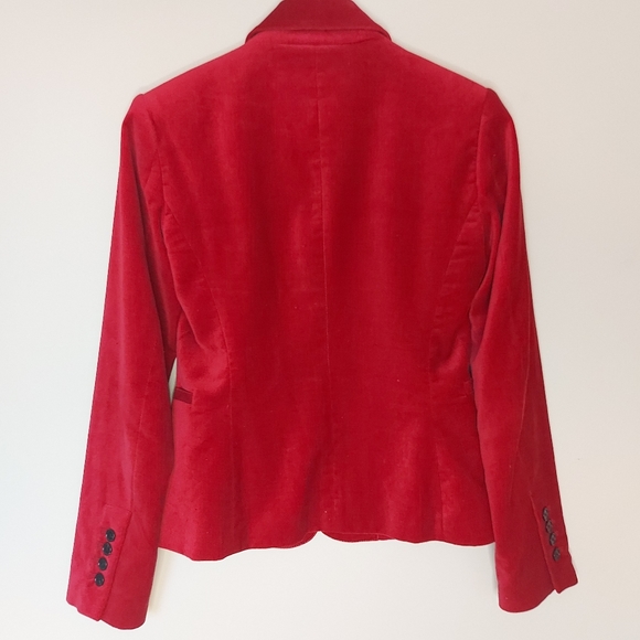 Festive Red velvet blazer - Picture 3 of 7